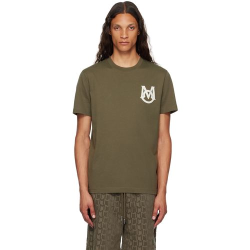 Moncler Khaki Appliqué T-Shirt for Men