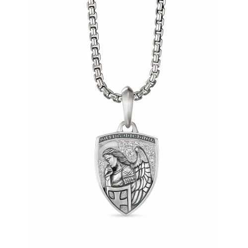 David Yurman Sterling Silver Michael Diamond Amulet (26mm) for Men