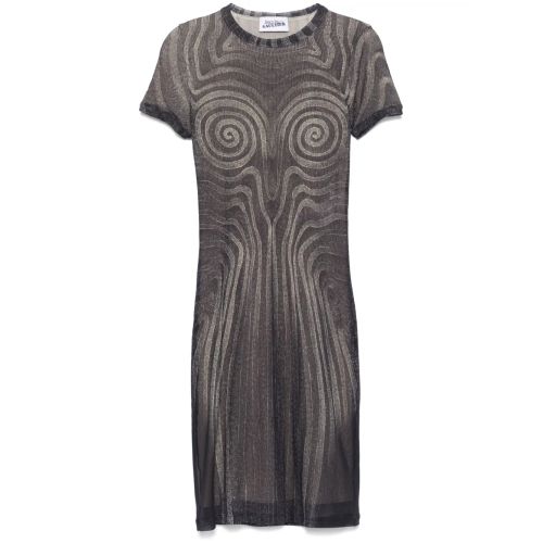 Jean Paul Gaultier Spiral Mini Dress Black
