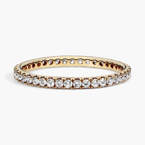 Blue Nile Riviera Pavé Lab-Grown Diamond Eternity Ring In 14k Yellow Gold  (1 F-G VS2-SI1)