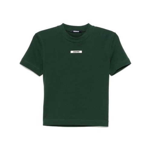 Jacquemus Logo-Embellished T-Shirt Green for Women