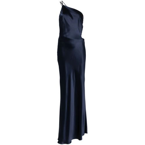 Michelle Mason Asymmetrical Design Silk Gown Blue for Women