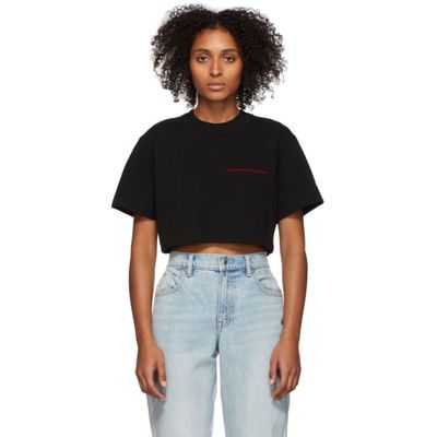 Buy Alexander Wang Black Chynatown Cropped T Shirt At Goxip