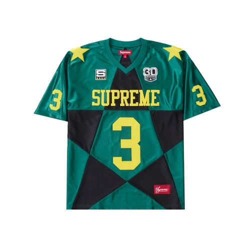 Supreme Championships Embroidered Football Jersey Dark Teal for Men