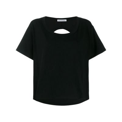 Buy T By Alexander Wang Cropped Cut Out Back T Shirt Black At Goxip