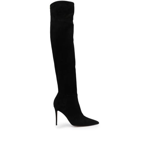 Gianvito Rossi Bea Cuissard Leather Thigh-High Boots Black for Women