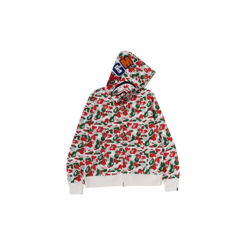 Multicolor Bape Hoodie BAPE Store Shanghai Separate Shark Full Zip