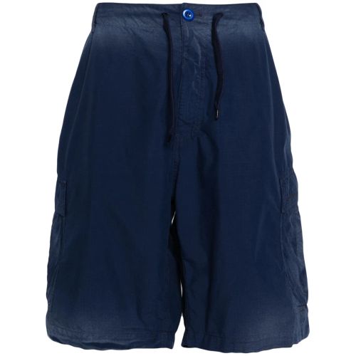 Balenciaga Logo-Embroidered Cargo Shorts Blue for Men