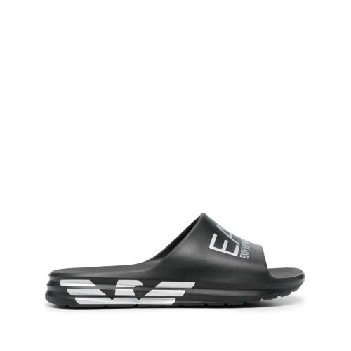Sandal Armani Slide Ea7 Emporio Armani Logo-Print Slip-On Slides