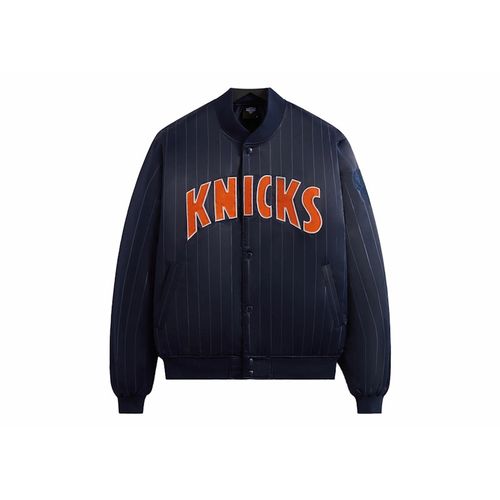 Kith New York Knicks Satin Bomber Jacket Black for Men