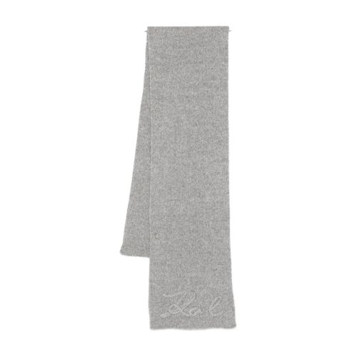 Karl Lagerfeld Ikonik Ribber Scarf Grey for Women