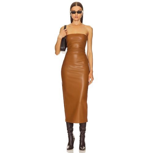 CULTNAKED Killa Faux Leather Dress In Chocolate
