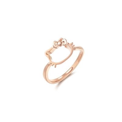 'Hello Kitty' 18K Rose Gold Ring