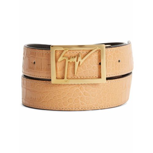 Giuseppe Zanotti Signature-Logo Buckle Belt White for Men