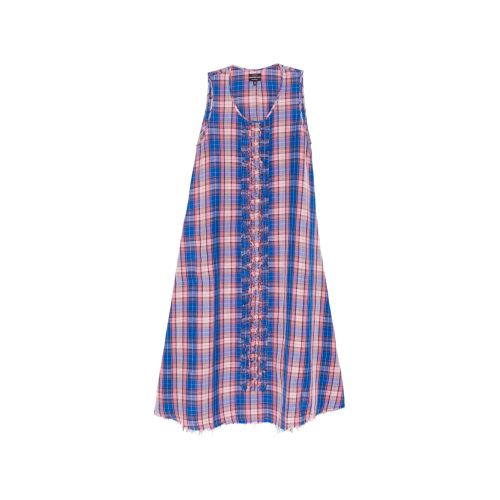 strapless open back dress Two-Pocket Dress Pant | Bootcut (Burgundy Plaid) main image 1
