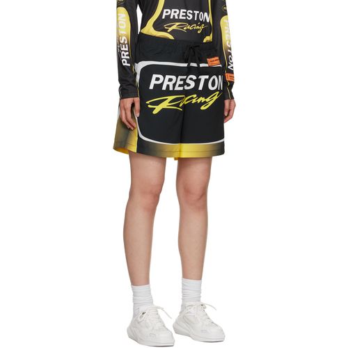 Heron Preston Black Yellow Preston Racing Shorts for Women