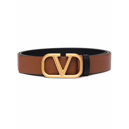 Valentino Garavani Vlogo Signature Reversible Shiny Calfskin Belt