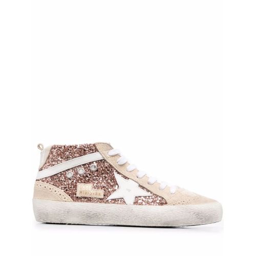 GOLDEN GOOSE DELUXE BRAND Golden Goose Mid Star Glitter Sneakers