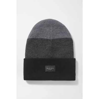 Buy Rag Bone Addison Striped Wool Blend Beanie Gray At Goxip