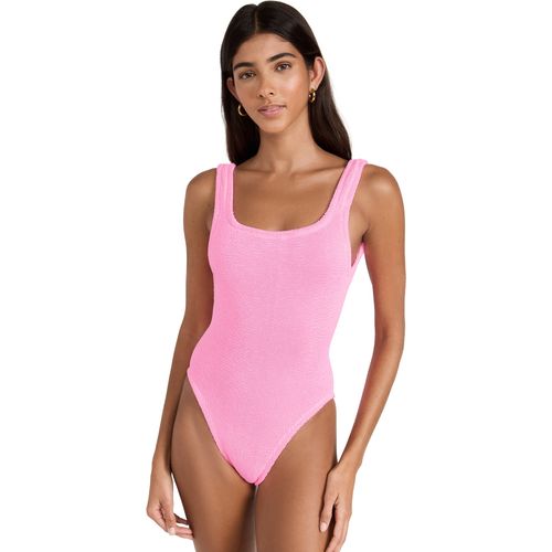 Hunza G Square Neck Swimsuit Bubblegum Pink One Size for Women
