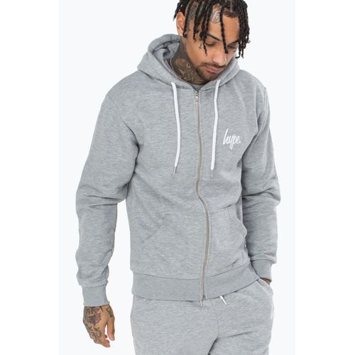 13093 HYPE GREY MINI SCRIPT MEN'S ZIP HOODIE for Men