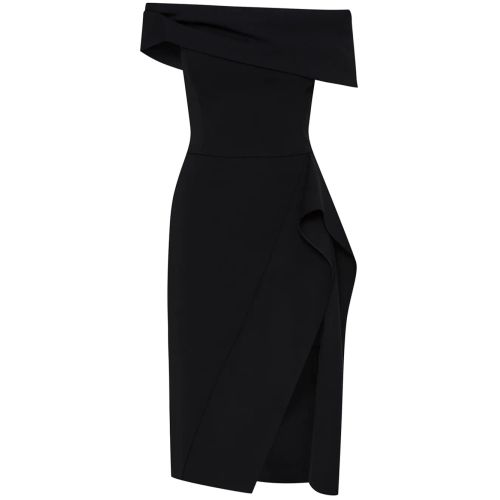Oscar De La Renta Ribbon-Detailed Off-Shoulder Cocktail Dress - Black for  Women