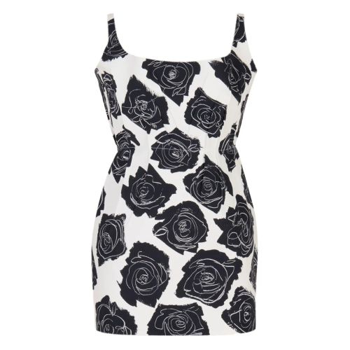 knee length dresses for ladies MARNI Girls Cotton Floral Print Dress in Multicolour main image 0
