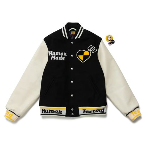 Human Made X Asap Rocky Human Testing Denim Jacket Black for ผู้ชาย