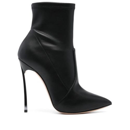Casadei Blade 130mm Leather Boots Black for Women