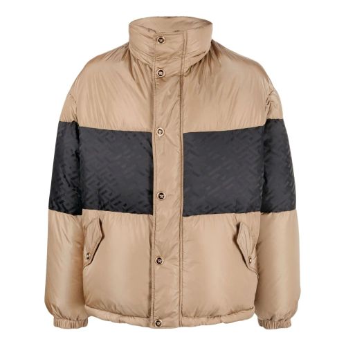 Versace La Greca Puffer Jacket Neutrals for Men