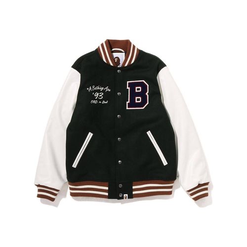 BAPE X Varsity Jacket Green for Men