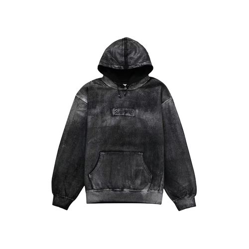 Supreme MM6 Maison Margiela Foil Box Logo Hooded Sweatshirt Black 