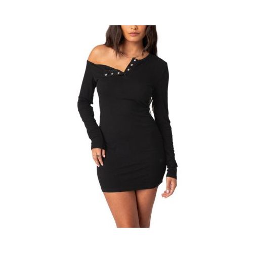 strapless open back dress Saffey Knotted One Shoulder Mini Dress – edikted main image 1