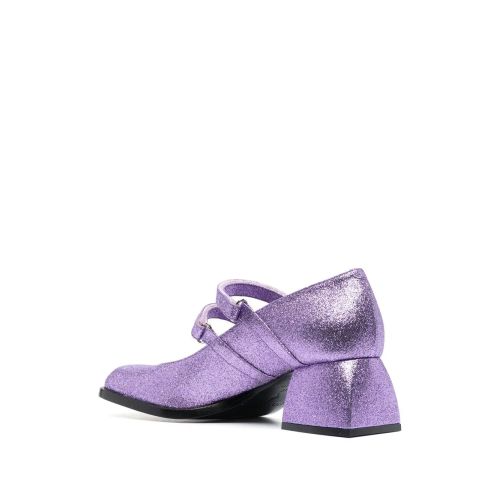 Nodaleto Bacara 55mm Glitter Mary-Jane Shoes Purple for Women