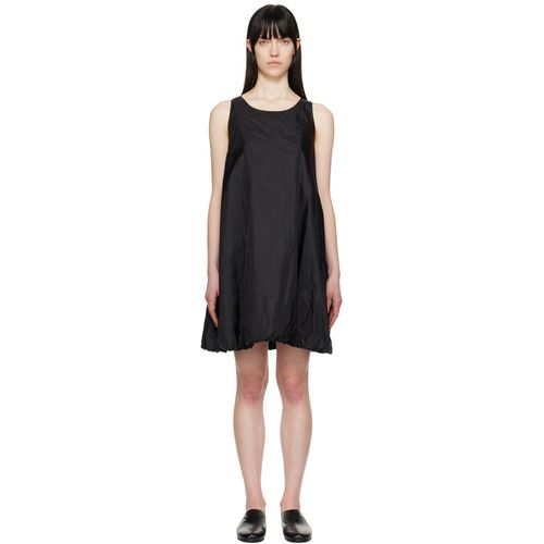AMOMENTO Black Nylon Volume Minidress for Women