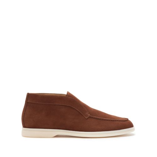 Scarosso Slip-On Suede Boots Brown for Men