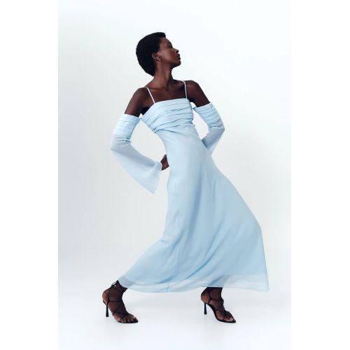 AJE Minette Chiffon Dress In Colour Powder Blue Size 4 for Women