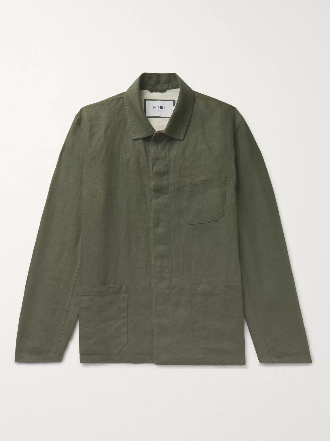 Buy Nn07 Oscar Linen Jacket Men Green For Mens At Goxip
