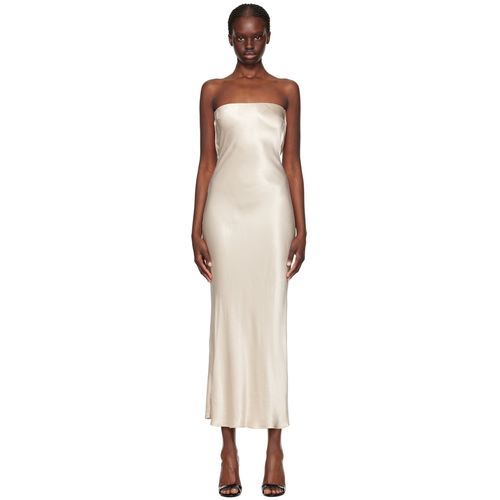 bec and bridge beige dress Bec & Bridge Mira Asym Knit Maxi Dress in Ivory – Coco & Lola main image 1