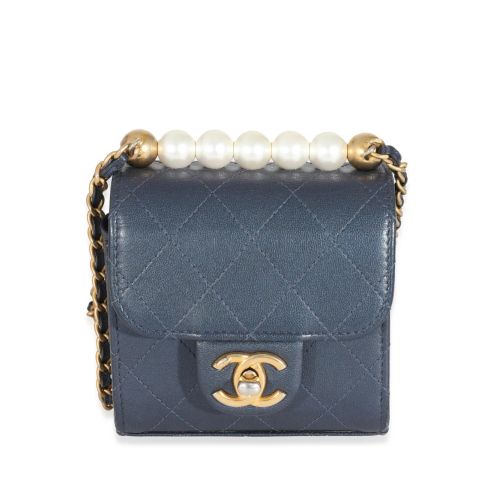 CHANEL Pre-Owned Chic Pearl Mini Flap Bag Blue for Women