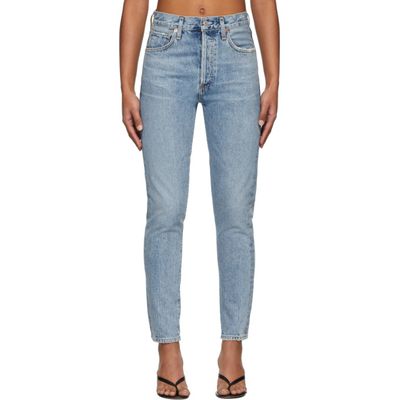 Buy Citizens Of Humanity Blue Liya High Rise Classic Fit Jeans At Goxip