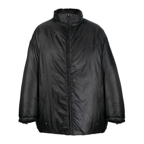 Valentino Garavani Reversible Rockstud Puffer Jacket Black