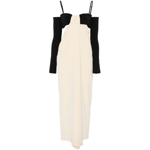 Nanushka Eluna Belted Silk-Twill Midi Shirt Dress White M