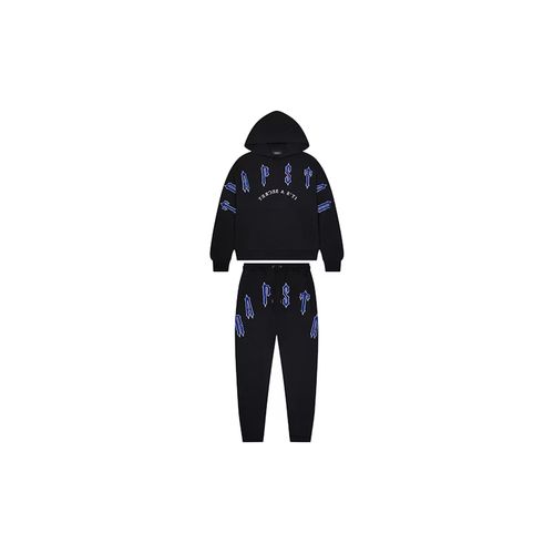 Trapstar Irongate Arch Chenille Tracksuit Black/Blue for Men