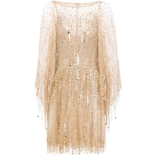 lady gaga black and gold dress JENNY PACKHAM TULLE GOWN WITH GOLD AND SILVER BEADING main image 1