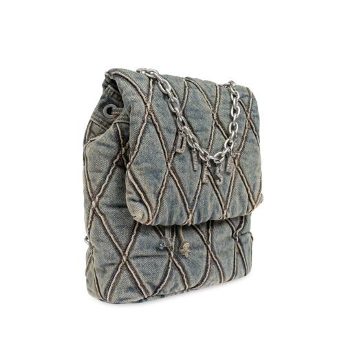Diesel Charm-D Denim Backpack Blue for Women