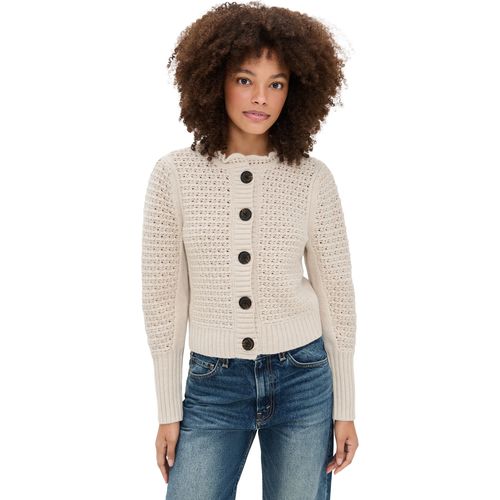 Madewell Scalloped Merino Wool Blend Cardigan Oat L for Women - Main Image