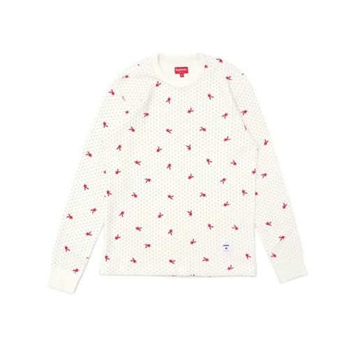 Supreme Playboy Waffle Thermal White for Men