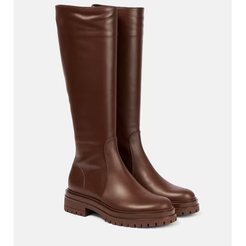 Gianvito Rossi Bea Cuissard Leather Thigh-High Boots Black for Women