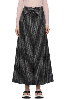 Buy Issey Miyake Black Crossword Trousers For Womens At Goxip